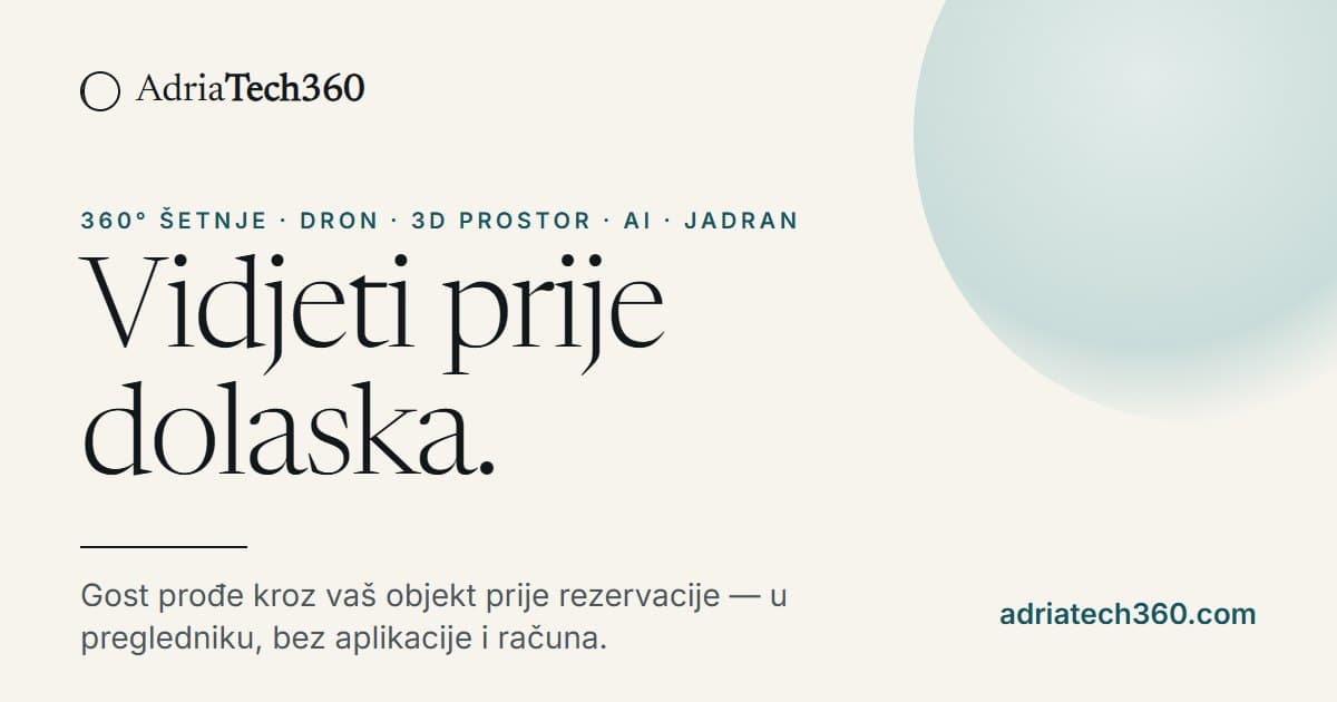 AdriaTech360 — 360° šetnja i besplatan 3D video iz fotografije